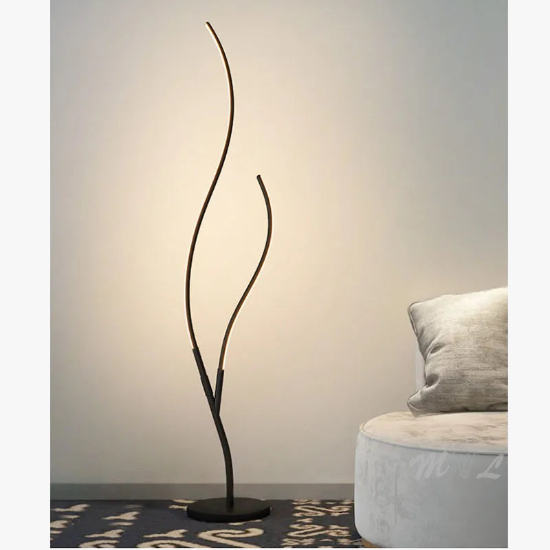 Modern LED floor lamp with remote control and dimmable brightness