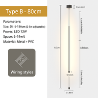 Modern black LED floor lamp for indoor use