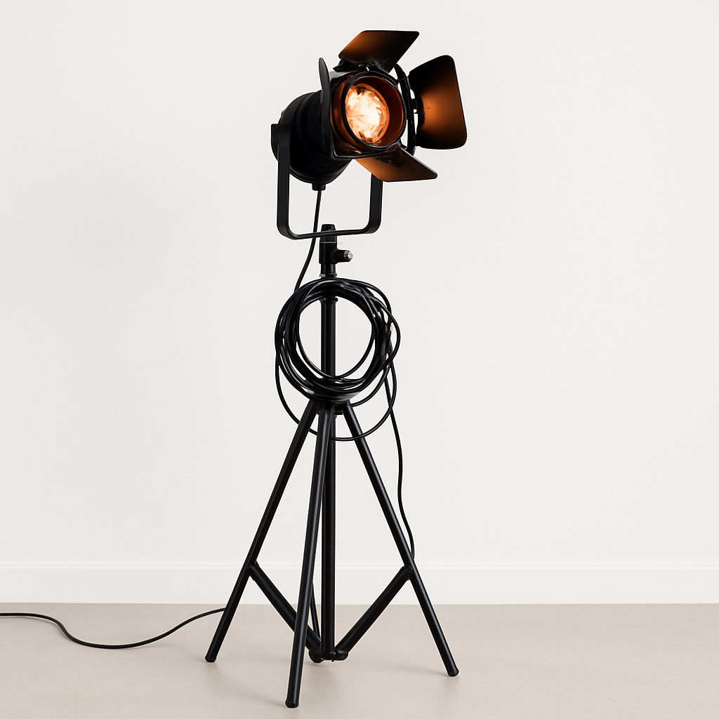 Retro Industrial Projector Floor Lamp