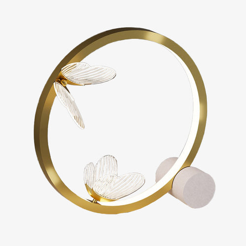 Gold metallic butterfly LED table lamp