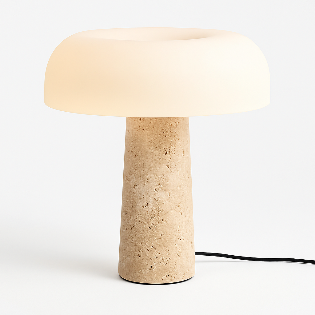 Modern marble mushroom style designer desk lamp