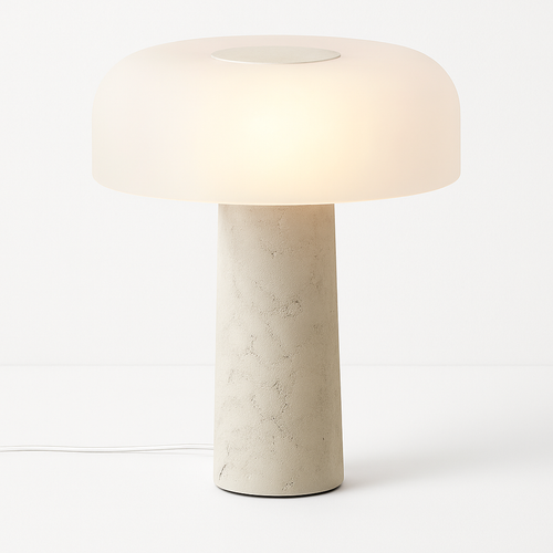 Modern marble mushroom style designer desk lamp - vue 3 sur 6