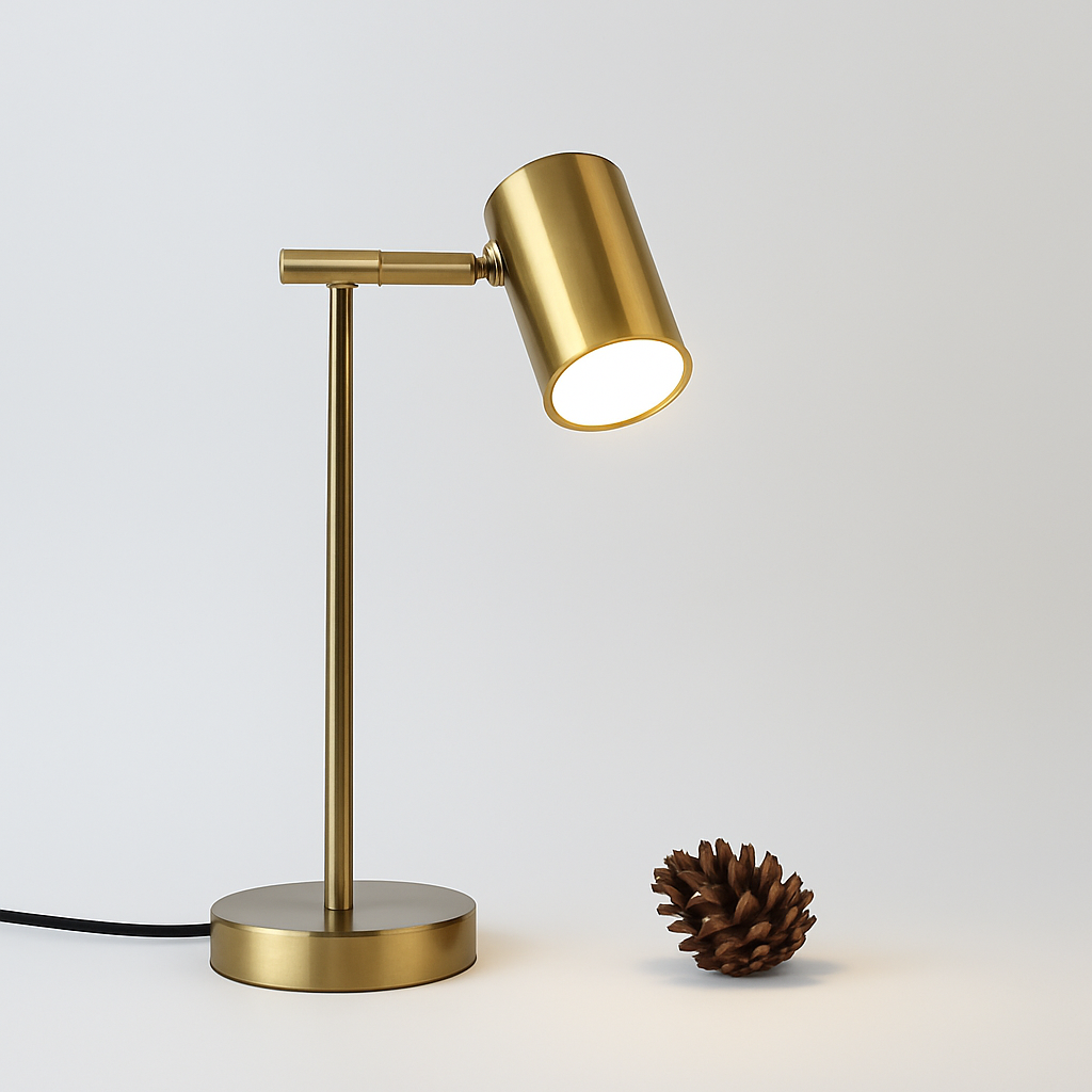 Modern gold desk lamp with eye protection
