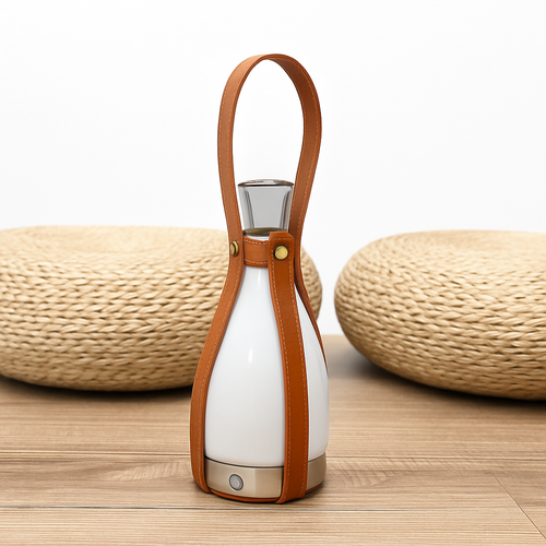 Glass bottle design LED desk lamp for indoor and outdoor - vue 2 sur 8