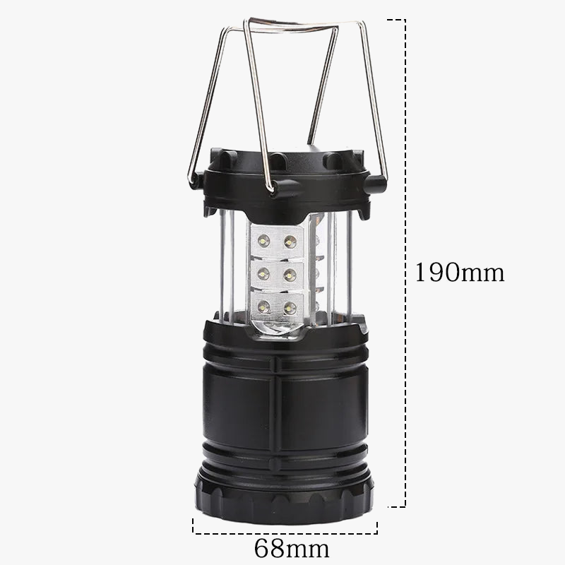 Portable extendable camping lamp emergency light