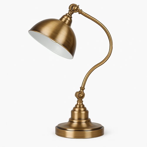 Rustic gold punk LED bedside or desk lamp