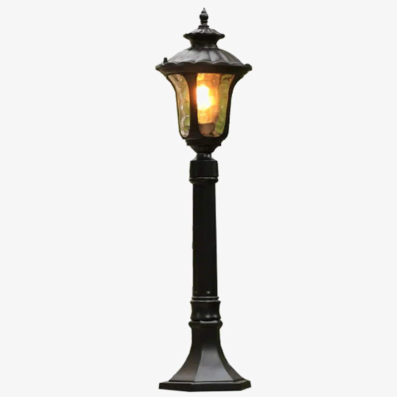Retro garden lamp for waterproof outdoor lighting