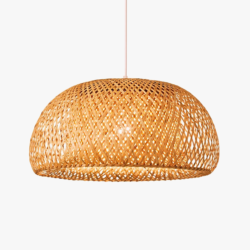Handmade Bamboo Weaving Pendant Lamp Rattan Chinese Style
