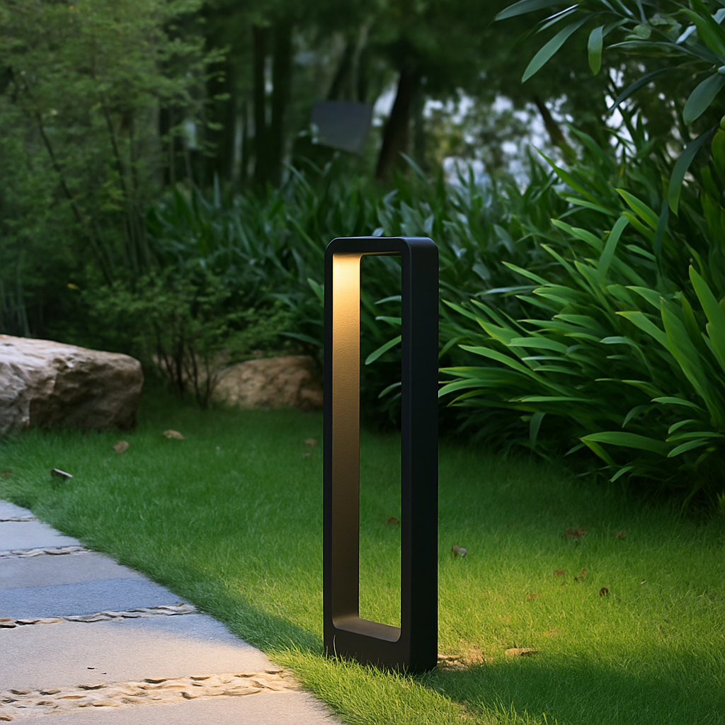 Ip68 waterproof 15w led garden lawn light modern aluminium pillar outdoor lamp for courtyard, villa and landscape