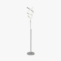 Modern luxury LED double spiral floor lamp with remote dimming
