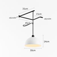 Nordic pendant lamp with folding design and rocker arm