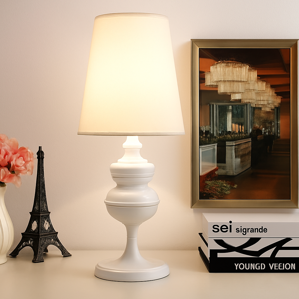 Modern chrome table lamp living - vue 5 sur 10