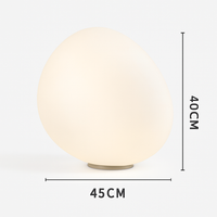 Decorative LED pebble white table lamp