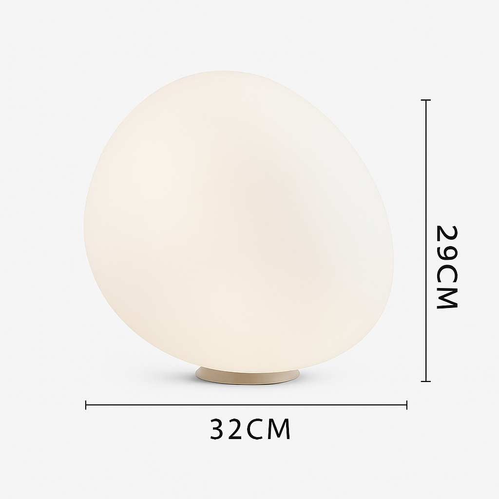 Decorative LED pebble white table lamp - vue 6 sur 7