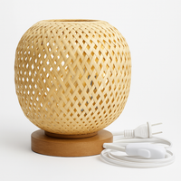 Handmade rattan bamboo table lamp for interior decoration