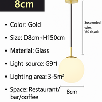 White glass globe pendant lamp