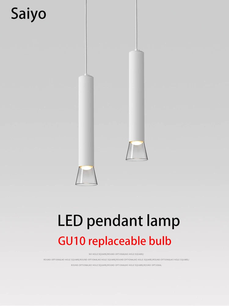 Modern LED pendant lamp with replaceable bulb