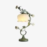 Retro glass flower decorative table lamp for home