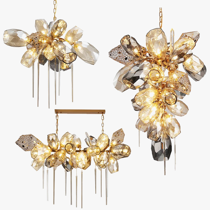 Luxury post-modern glass LED chandelier