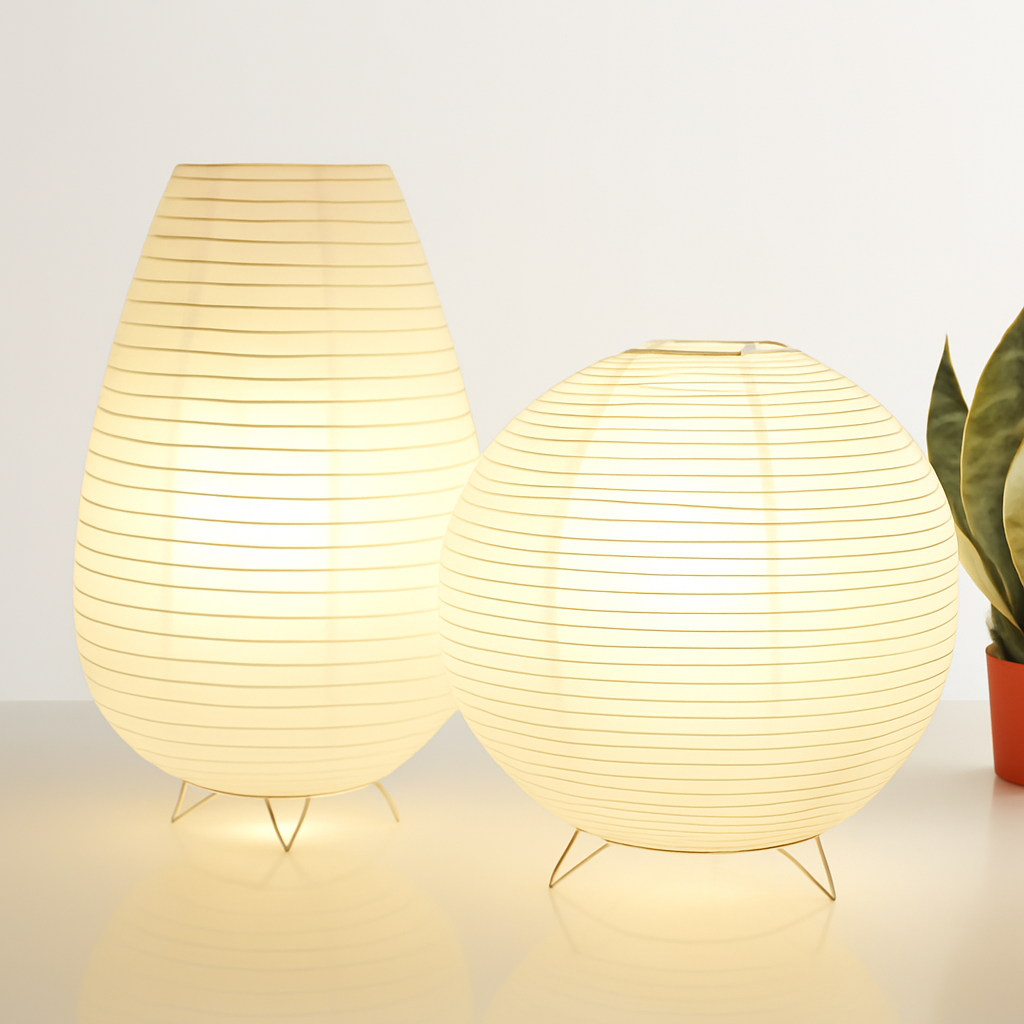 Nordic paper lantern table lamp japanese modern style LED night light