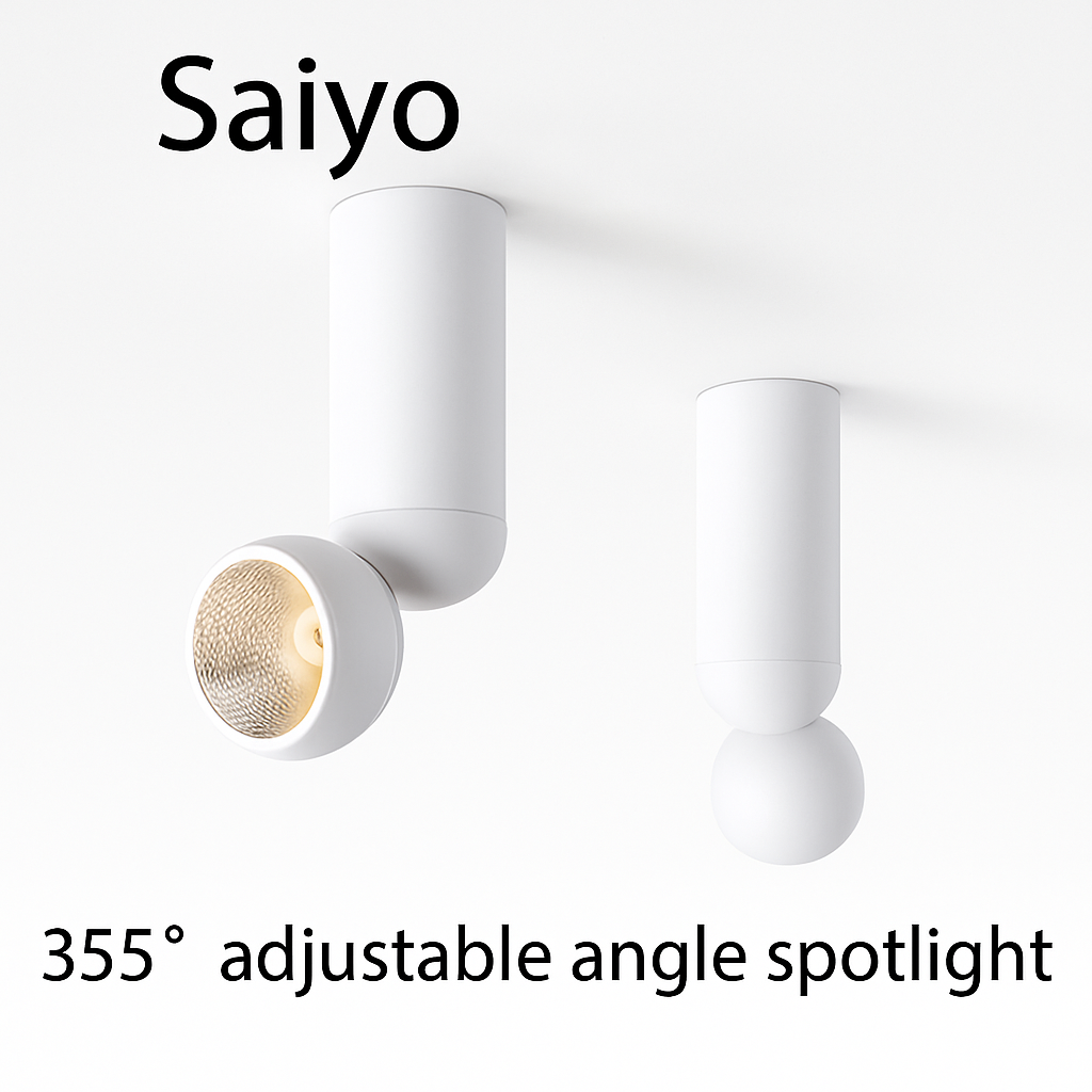 surface mounted led spotlight 355 degree adjustable angle cri 90 rotatable