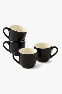 Set of 4 minimalist ceramic espresso cups 60 ml