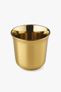 Set of 4 stainless steel double wall espresso cups 80ml