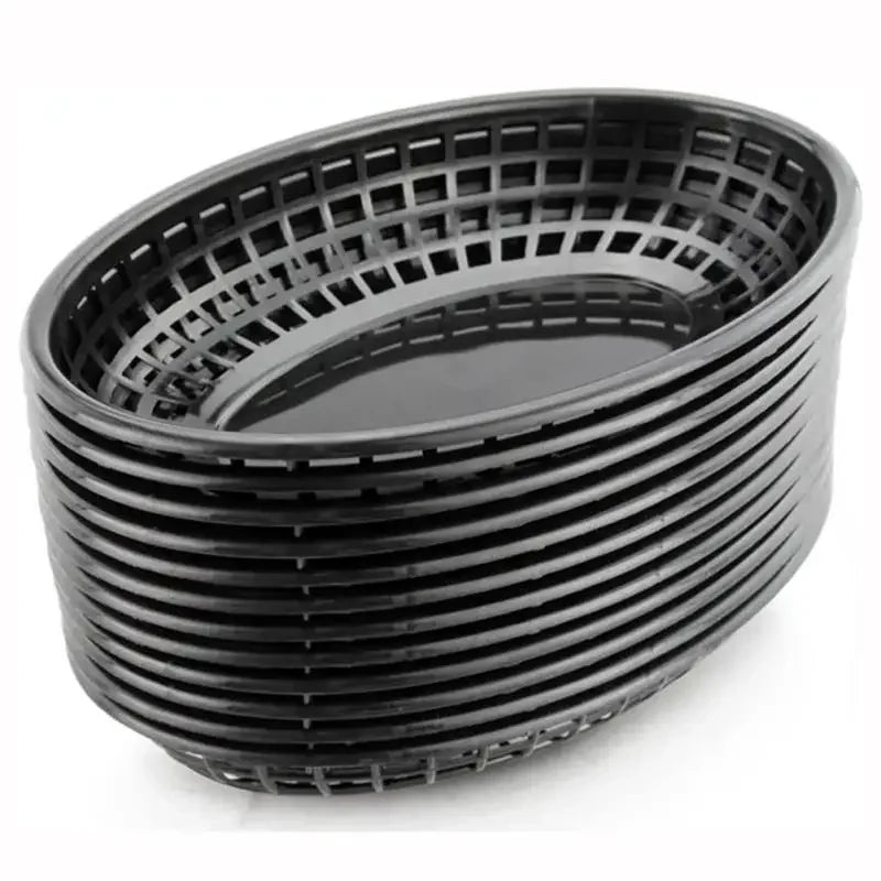 Set of 10 oval snack and serving baskets