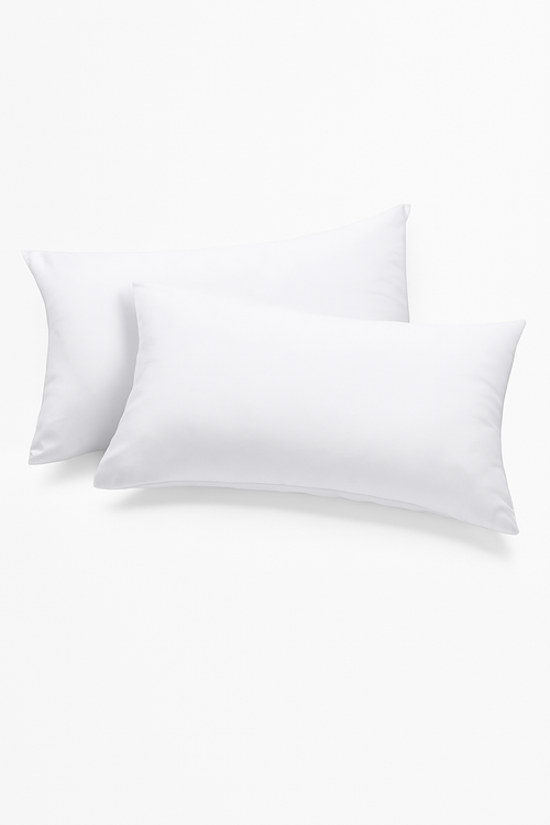 Set of 2 rectangular white decorative cushion covers - vue 2 sur 7