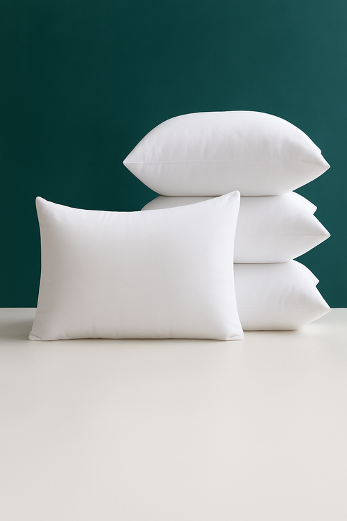 Set of 2 rectangular white decorative cushion covers - vue 3 sur 7
