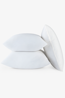 Set of 2 rectangular white decorative cushion covers