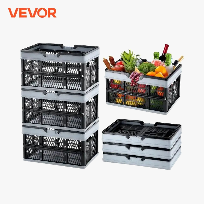 set of 3 foldable storage baskets with handle
