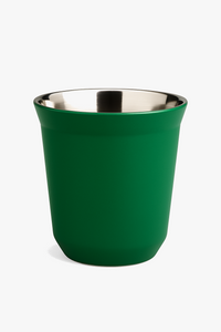 Set of 4 stainless steel double wall espresso cups
