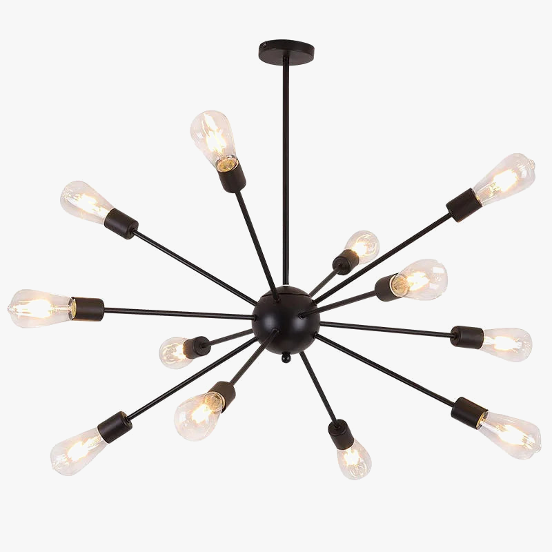 Industrial vintage spider chandelier adjustable iron