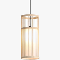 Handwoven bamboo rattan pendant light