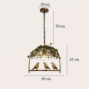 Retro industrial style bird cage wrought iron decorative chandelier