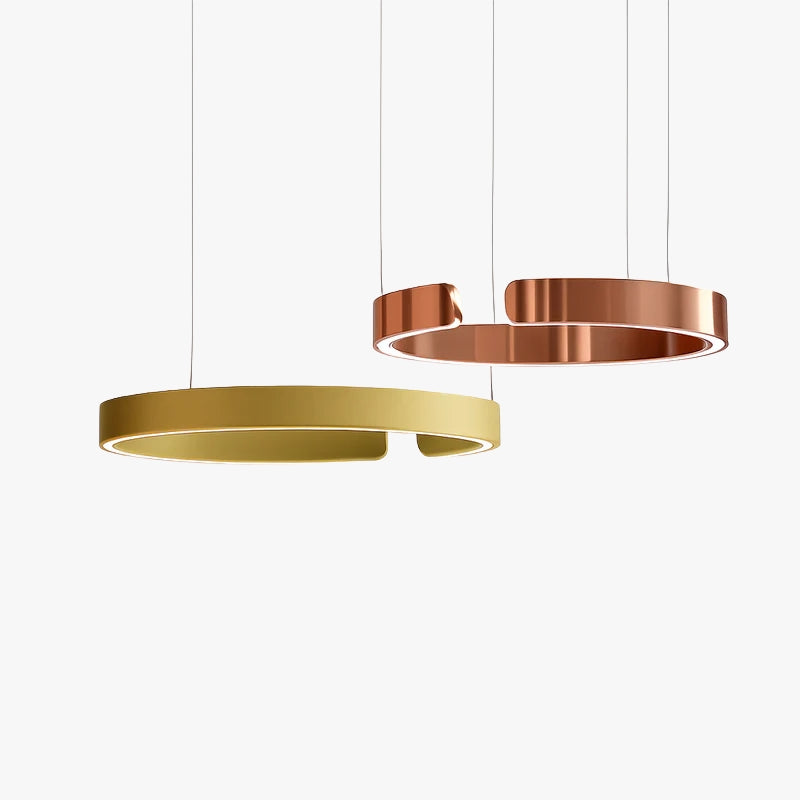 Ceiling pendant light chandelier for dining room LED bedroom living room nordic modern round ring lamp