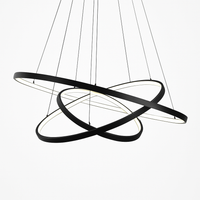 Contemporary LED ring pendant chandelier