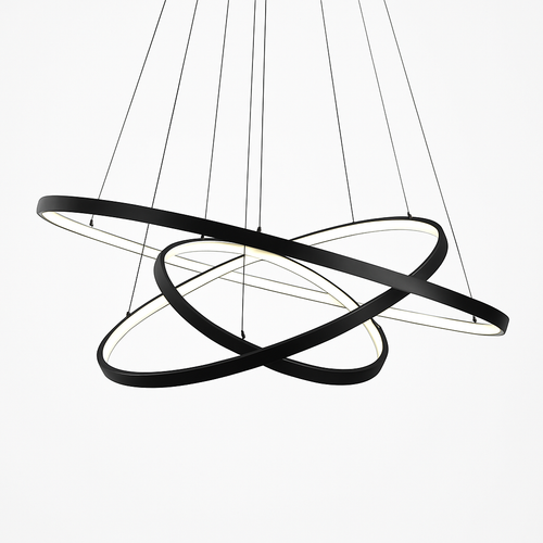 Contemporary LED ring pendant chandelier