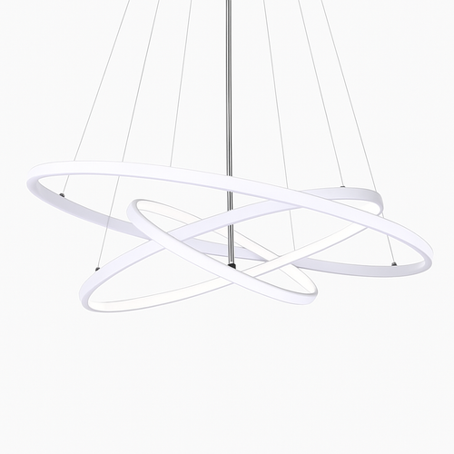 Contemporary LED ring pendant chandelier - vue 5 sur 8