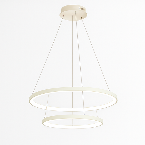 Contemporary LED ring pendant chandelier - vue 6 sur 8