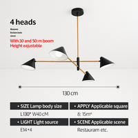 Designer LED pendant light with multiple triangular shades loft style