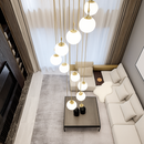 Modern duplex chandelier for luxury indoor lighting
