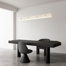 Dimmable LED marble and stainless steel chandelier