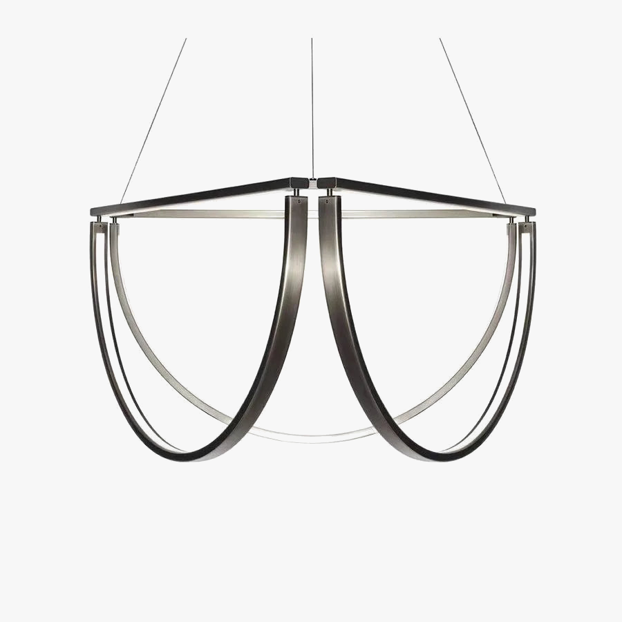 Modern dimmable geometric LED chandelier