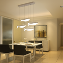 Modern acrylic LED fish-shaped pendant chandelier