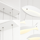 Modern acrylic LED fish-shaped pendant chandelier