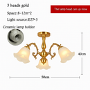 LED chandelier with flower-shaped lampshades