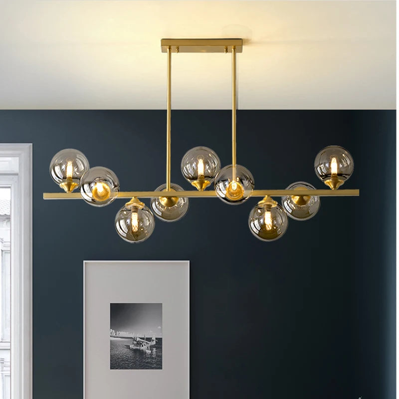 Luxury modern design glass LED chandelier