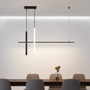 Modern minimalist dimmable black LED chandelier
